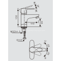 Chrome Brass 2-Hole Basin Tap For Bathroom